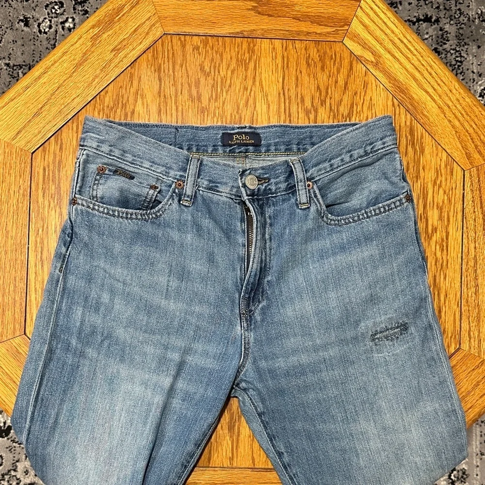 *POLO RALPH LAUREN* Boys Light Wash Sullivan Slim Distressed Jeans Size 18